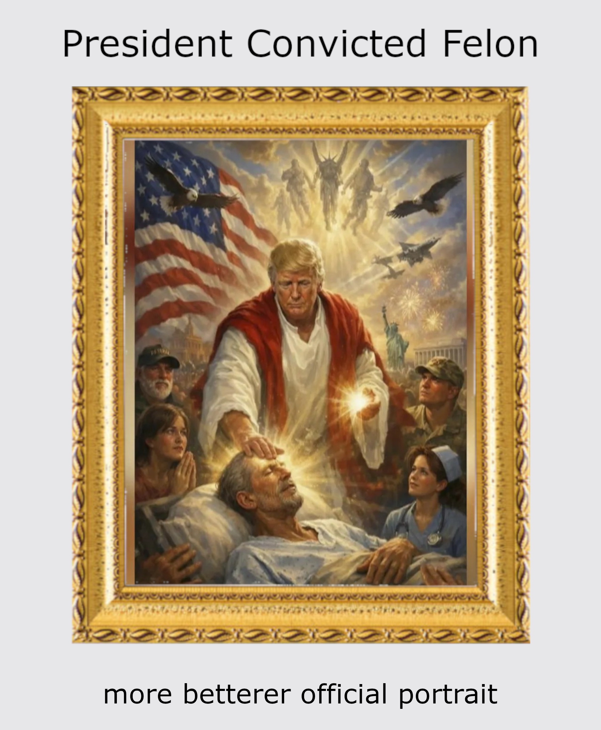 Donald John Trump, 47th President of the United States. Convicted felon. Credit: Donald Jesus Trump. Fair use.